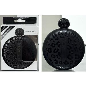 BruMate 5oz Stainless Steel Glitter Flask, ONYX LEOPARD